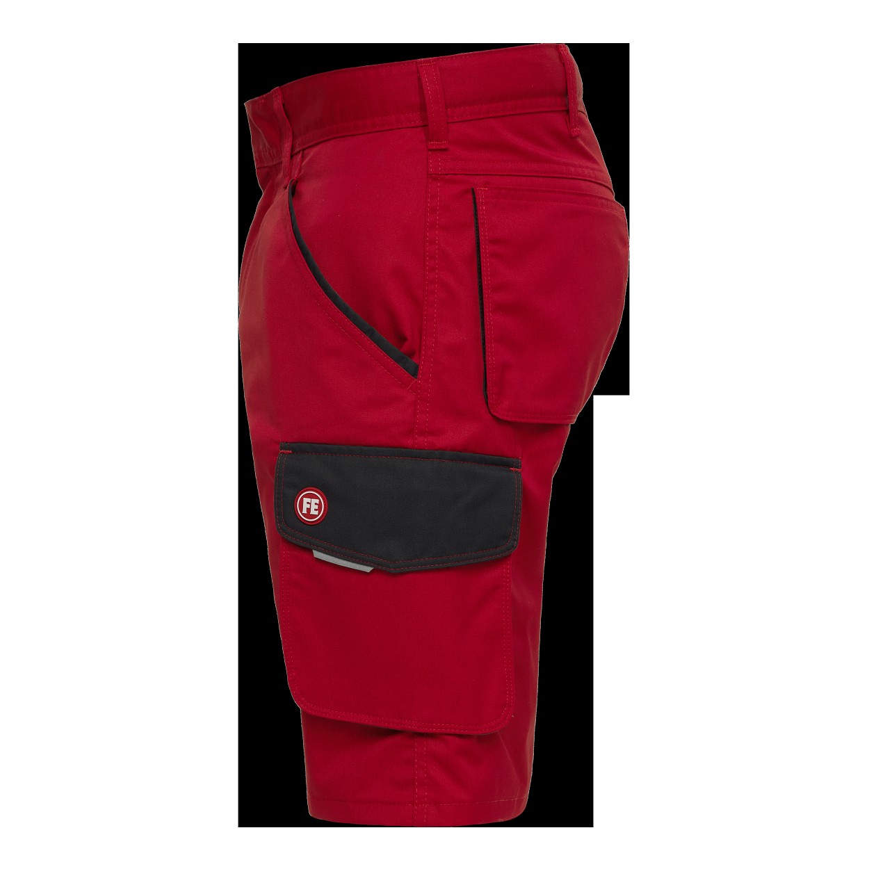 ENGEL Galaxy Light Arbeitsshorts in Tomato Red/Anthrazit Grau, Größe 54