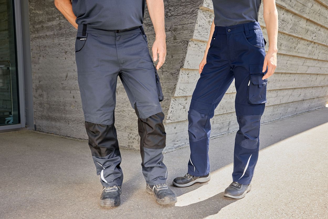 Workwear Pants - STRONG - "JN832" in White/Carbon, Größe 110 - Daiber