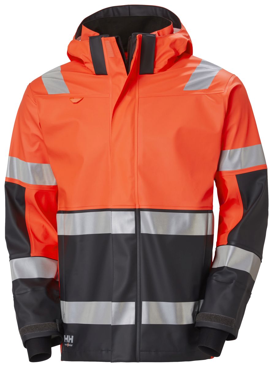 Hi-Vis wasserfeste Regenjacke Alna 2.0 in Orange, Gr. 3XL von Helly Hansen Workwear Hi-Vis wasserfeste Regenjacke Alna 2.0 in Orange, Gr. 3XL von Helly Hansen Workwear