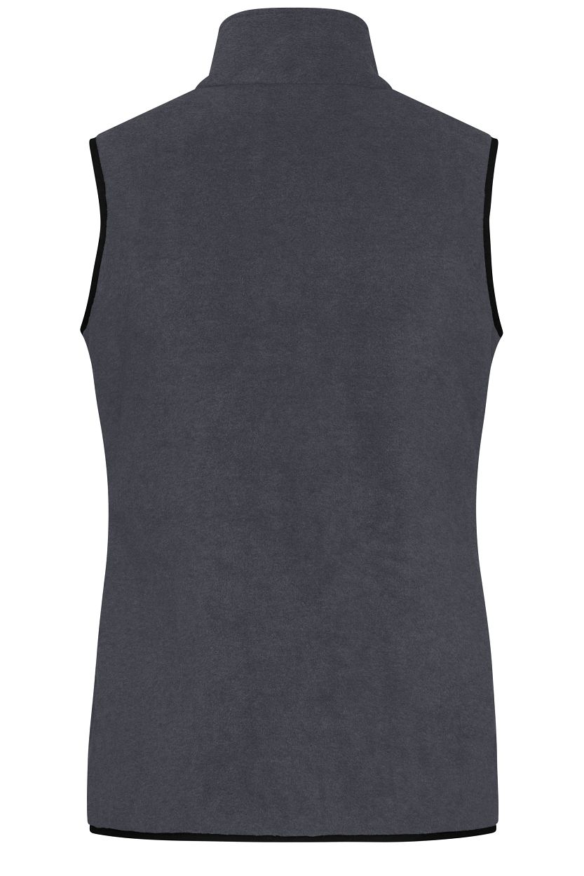 Ladies' Fleece Vest GRS "JN1309" in Carbon/Black, Größe 2XL - Daiber