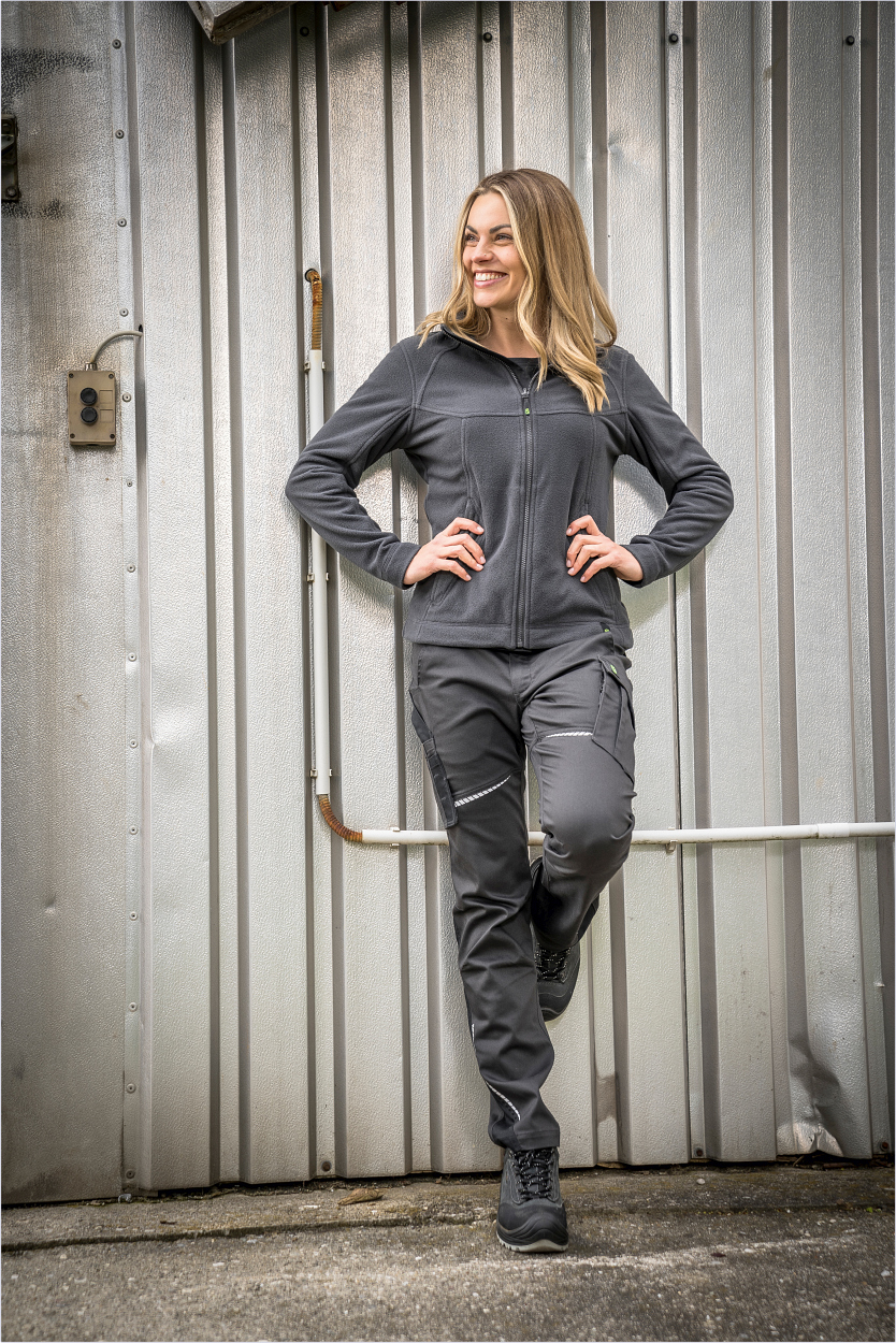 Bundhose ohne Knietaschen FLXDHO28 Flex Line in Anthrazit/Schwarz, Gr. 36 von Leibwächter