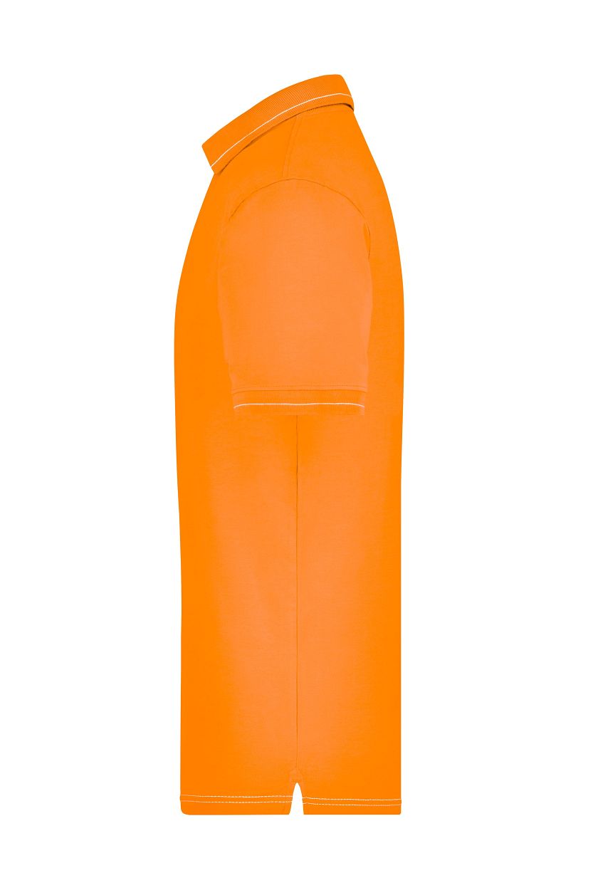 Men's Elastic Polo "JN569" in Orange/White, Größe 3XL - Daiber