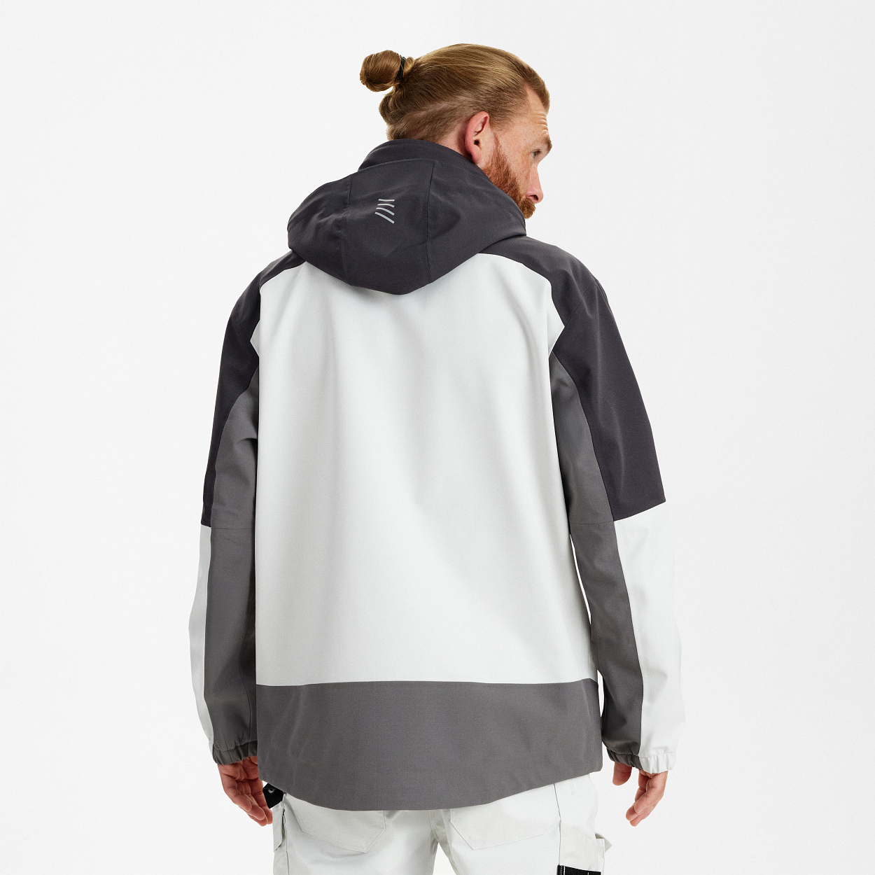 ENGEL Entire Shelljacke in Bone White / Anthracite Grey, Größe XS