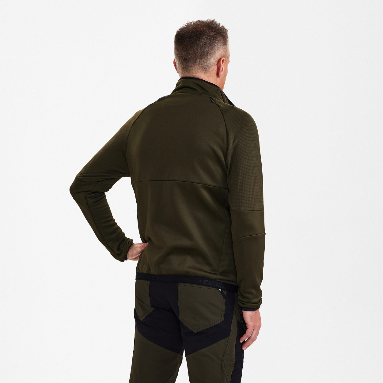 ENGEL X-treme Midlayer-Cardigan in Forest Green, Größe XS