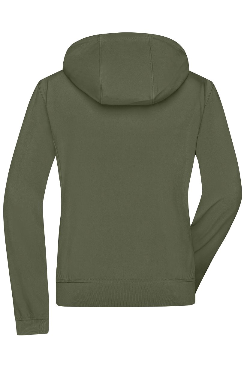 Ladies' Hooded Softshell Jacket "JN1145" in Olive/Camouflage, Größe 2XL - Daiber