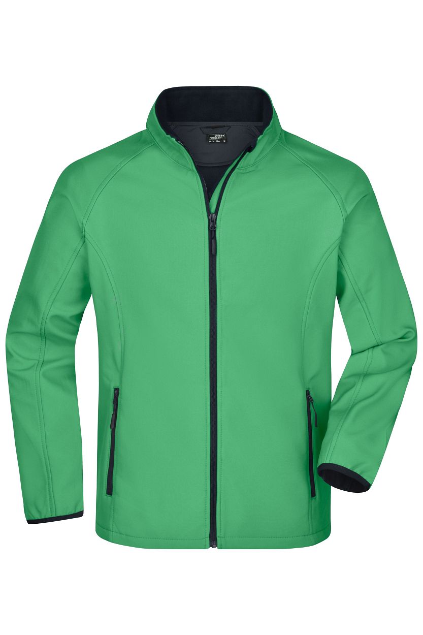 Men's Promo Softshell Jacket "JN1130" in Green/Navy, Größe 3XL - Daiber