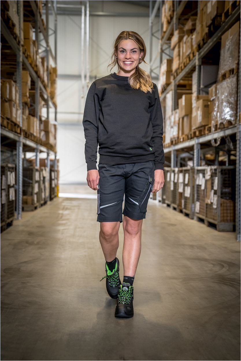 Damen Shorts Flex Line Schwarz/Grau FLXDK, Gr. 52 von Leibwächter