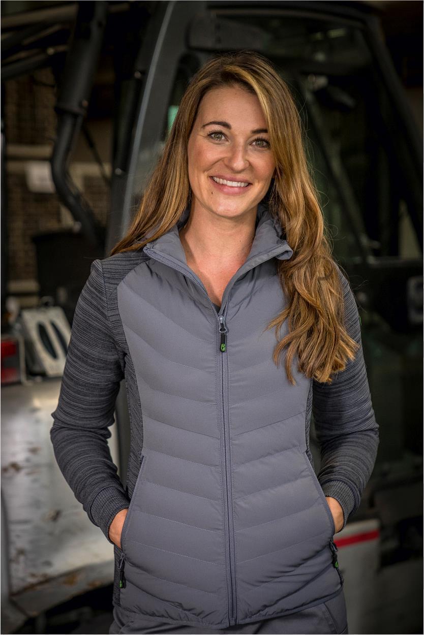 Damen-Hybridjacke CADHYJ07 Casual Line in Grau, Gr. 52 von Leibwächter