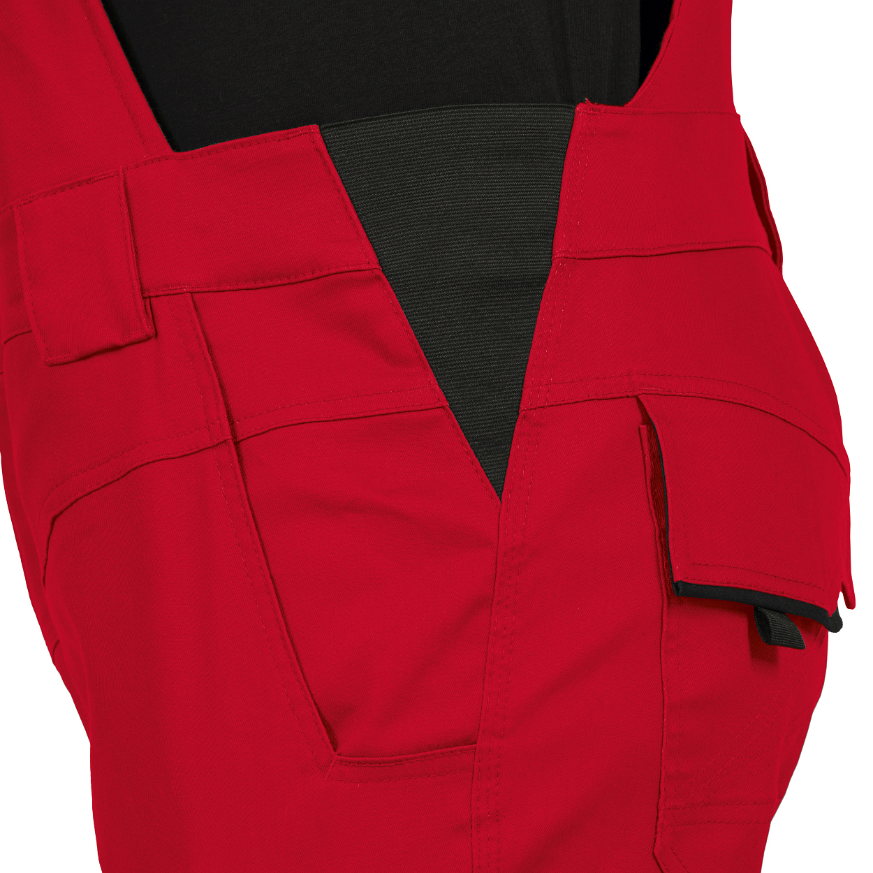 Latzhose Flex Line Rot/Schwarz FLEXL, Gr. 98 von Leibwächter