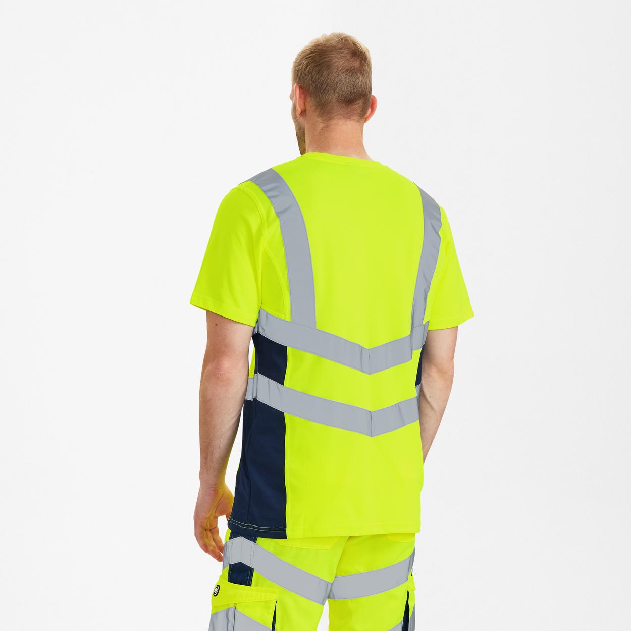 ENGEL Safety T-Shirt in Gelb/Blue Ink, Größe XS