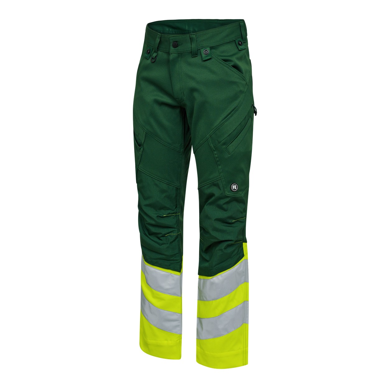 ENGEL Safety Arbeitshose mit 2-Wege-Stretch in Green/Hivis yellow, Größe 26