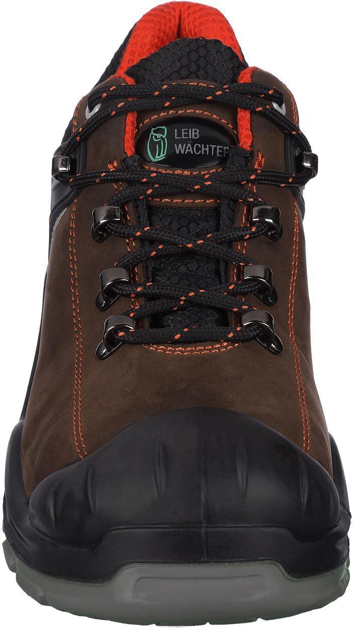 Halbschuh L3310 Parma in Grau/Braun/Rot, Gr. 48 von Leibwächter