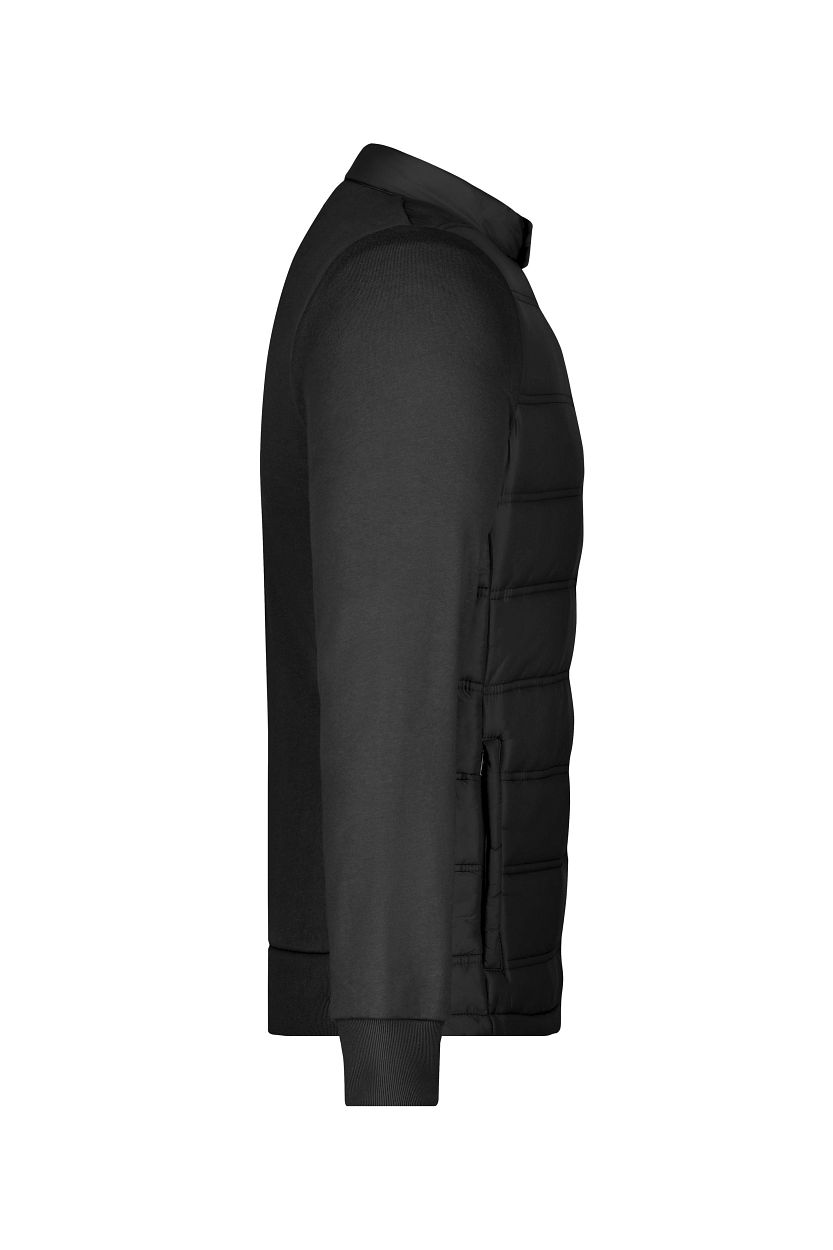 Men's Hybrid Sweat Jacket "JN1124" in Black, Größe 3XL - Daiber