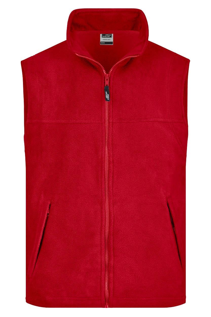 Fleece Vest "JN045" in Red, Größe 4XL - Daiber