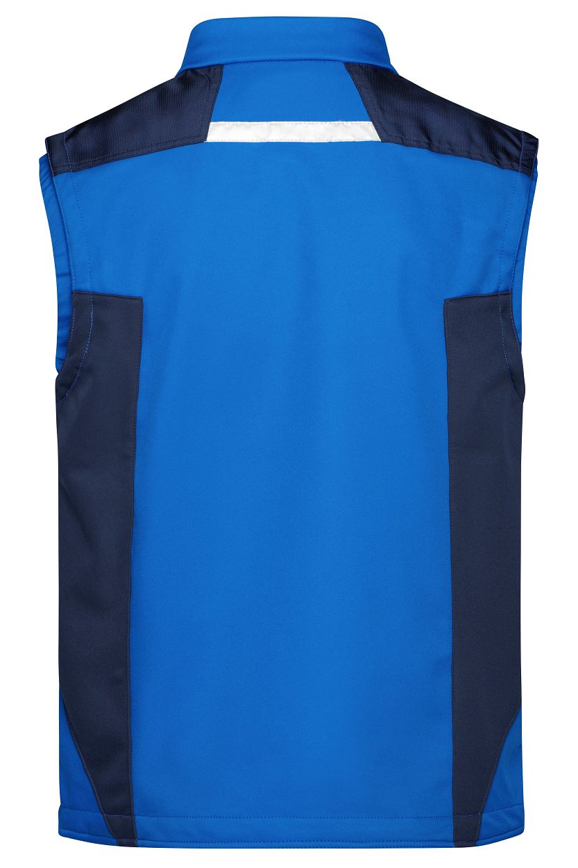 Workwear Softshell Vest - STRONG - "JN845" in Royal/Navy, Größe 6XL - Daiber