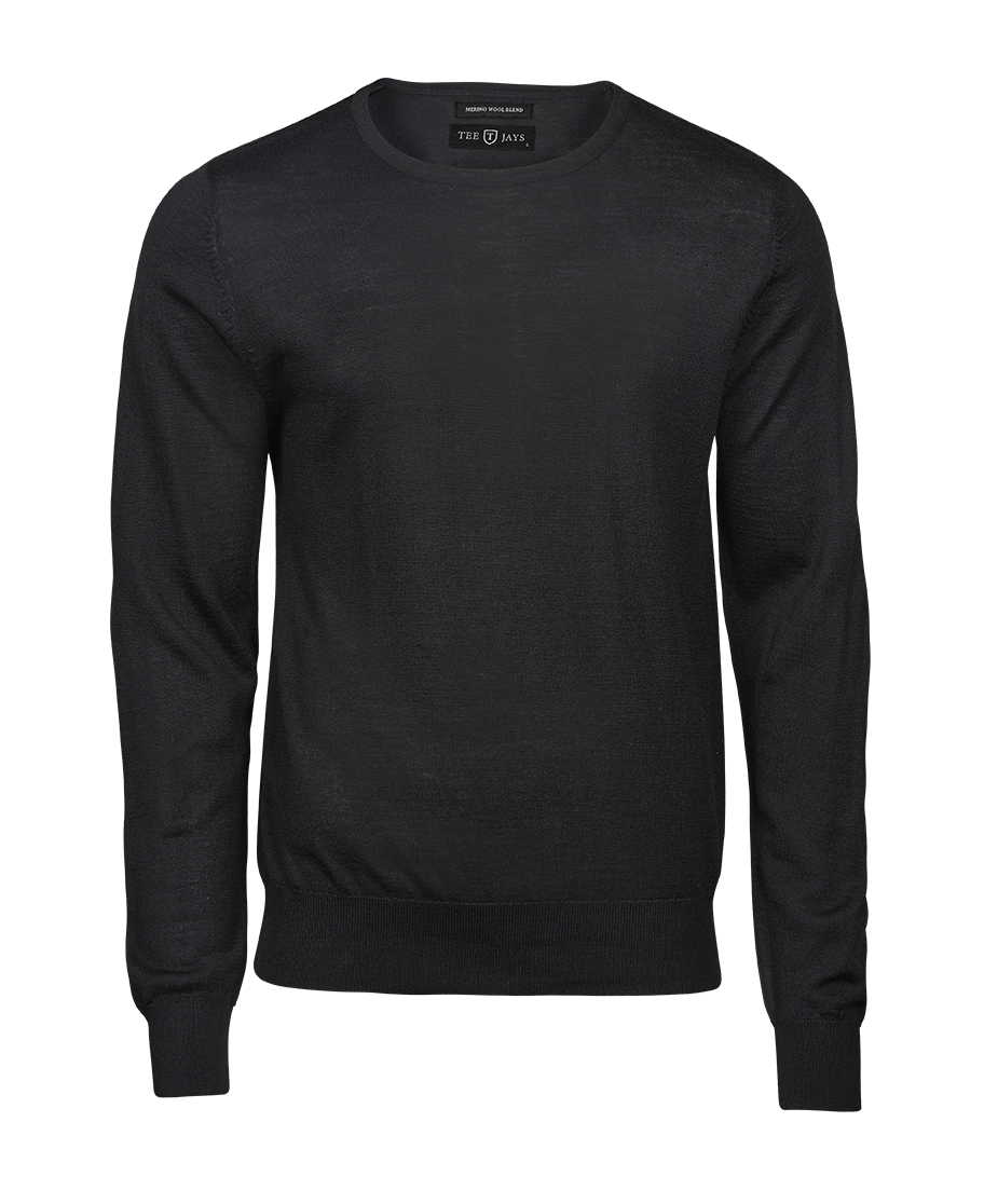 Men´s Crew Neck Sweater in Black, Größe L von Tee Jays