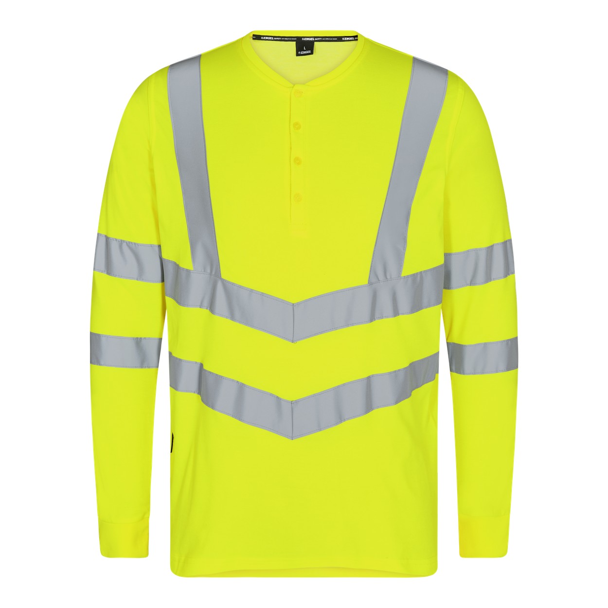 ENGEL Safety Grandad langarm-Shirt in Gelb, Größe XS