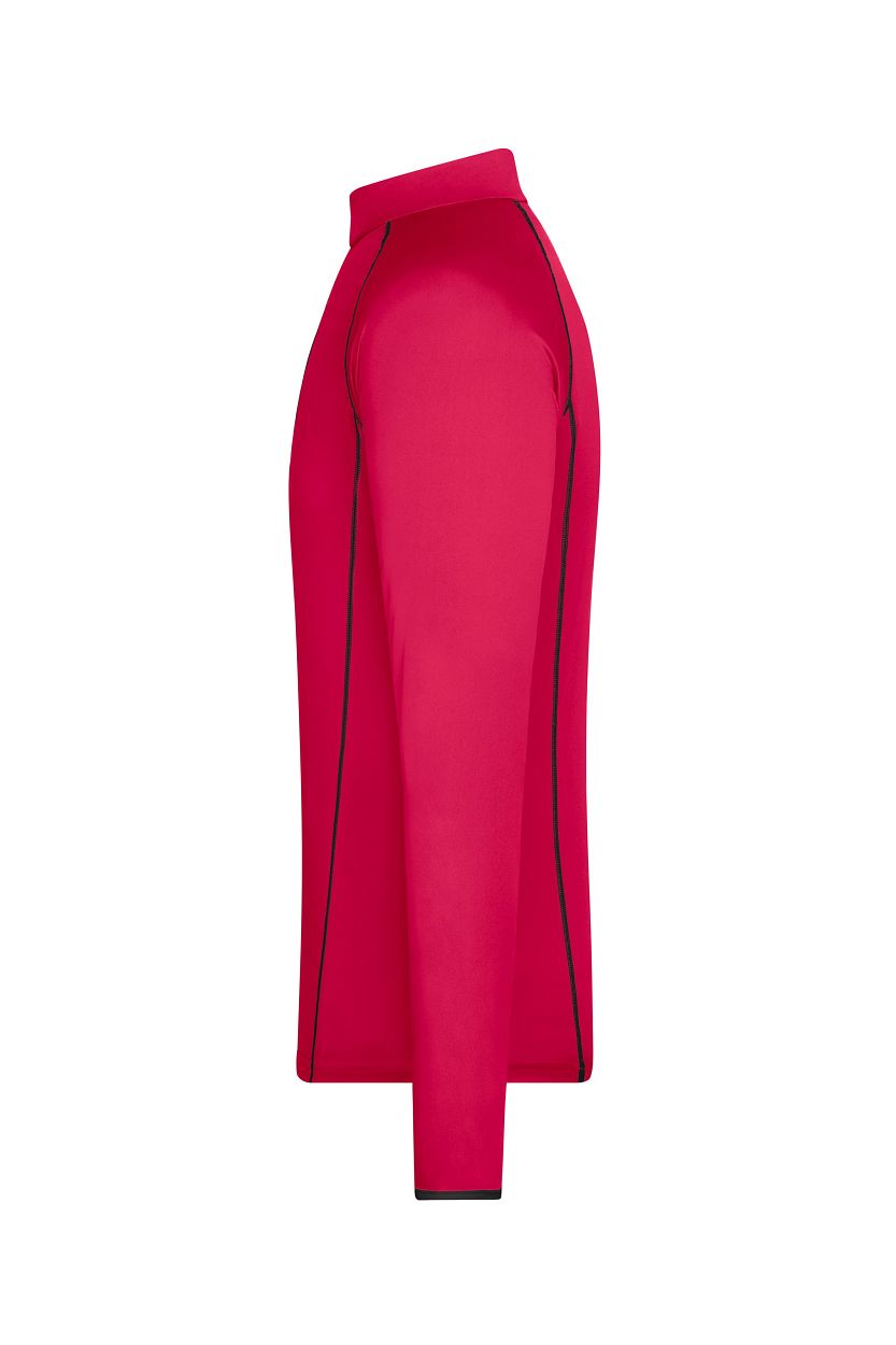 Men's Sports Shirt Long-Sleeved "JN498" in Bright-Pink/Titan, Größe 2XL - Daiber