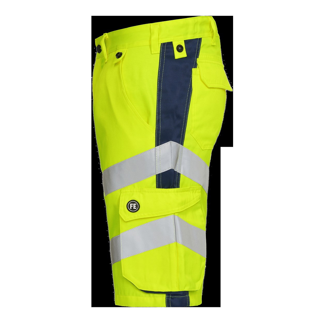 ENGEL Safety Light Arbeitsshorts in Gelb/Blue Ink, Größe 54