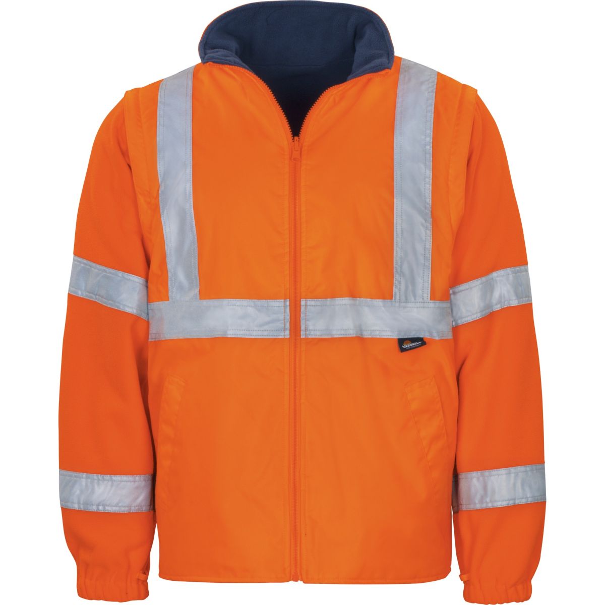 Regen- Warnschutz-Kontrast-Parka leuchtorange-marine von Vizwell