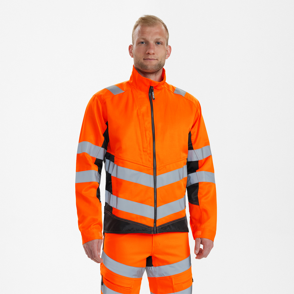 ENGEL Safety Light Arbeitsjacke in Orange/Anthrazit Grau, Größe XS