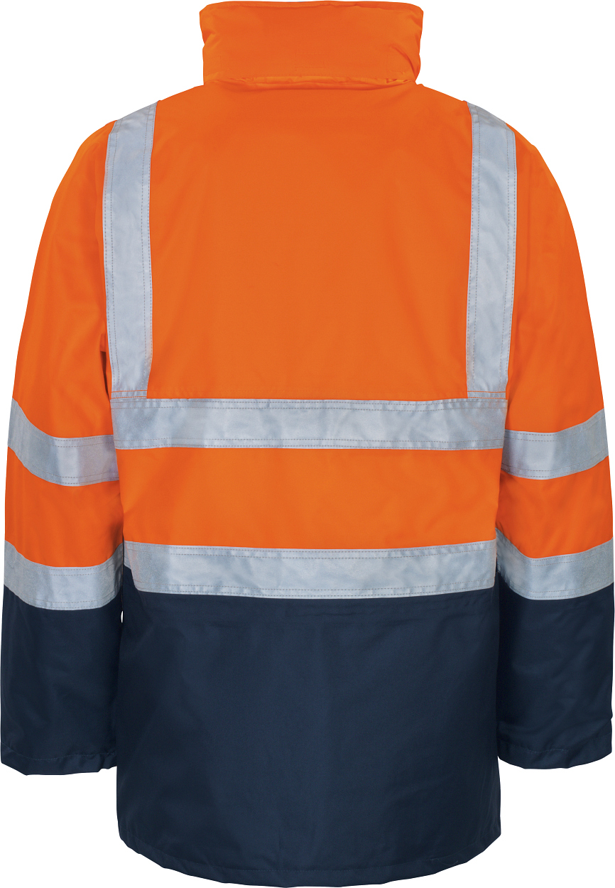 Warnschutz-Kontrast-Parka leuchtorange-marine in Gr. XXL von Vizwell