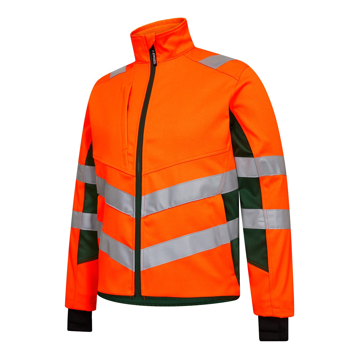 ENGEL Safety Arbeitsjacke in Orange/Grün, Größe XS