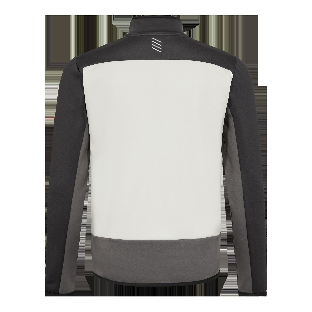 ENGEL Entire Midlayer-Cardigan in Bone White / Anthracite Grey, Größe 4XL