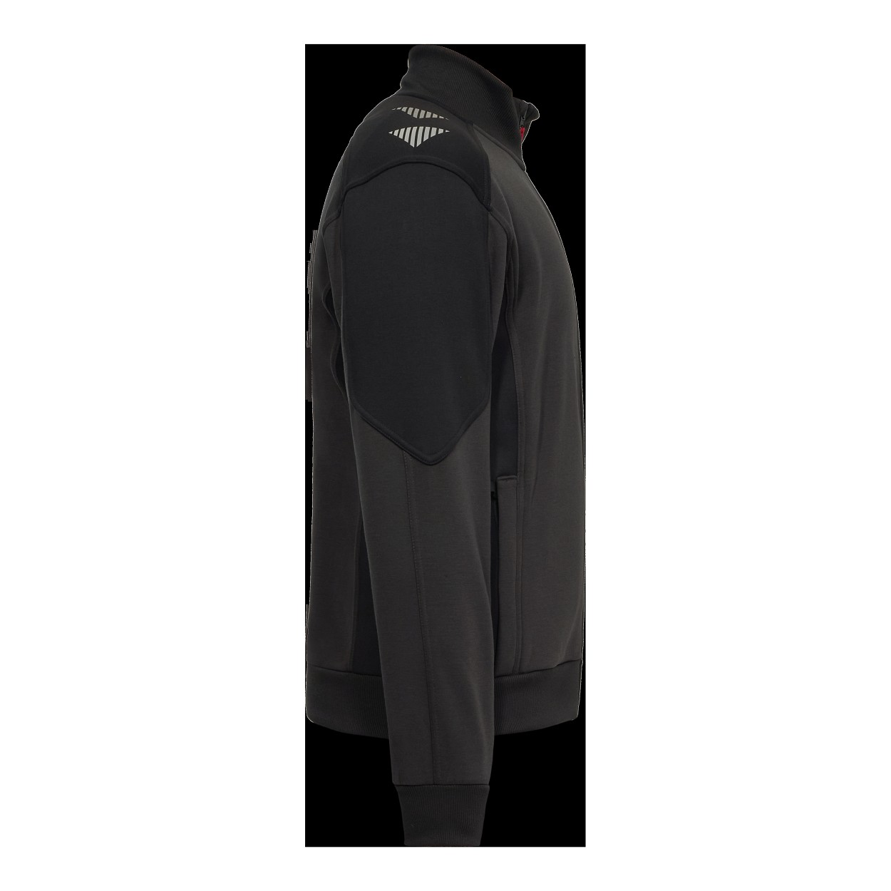 ENGEL Galaxy Sweatcardigan mit Kragen in Anthrazitgrau/Schwarz, Größe XS