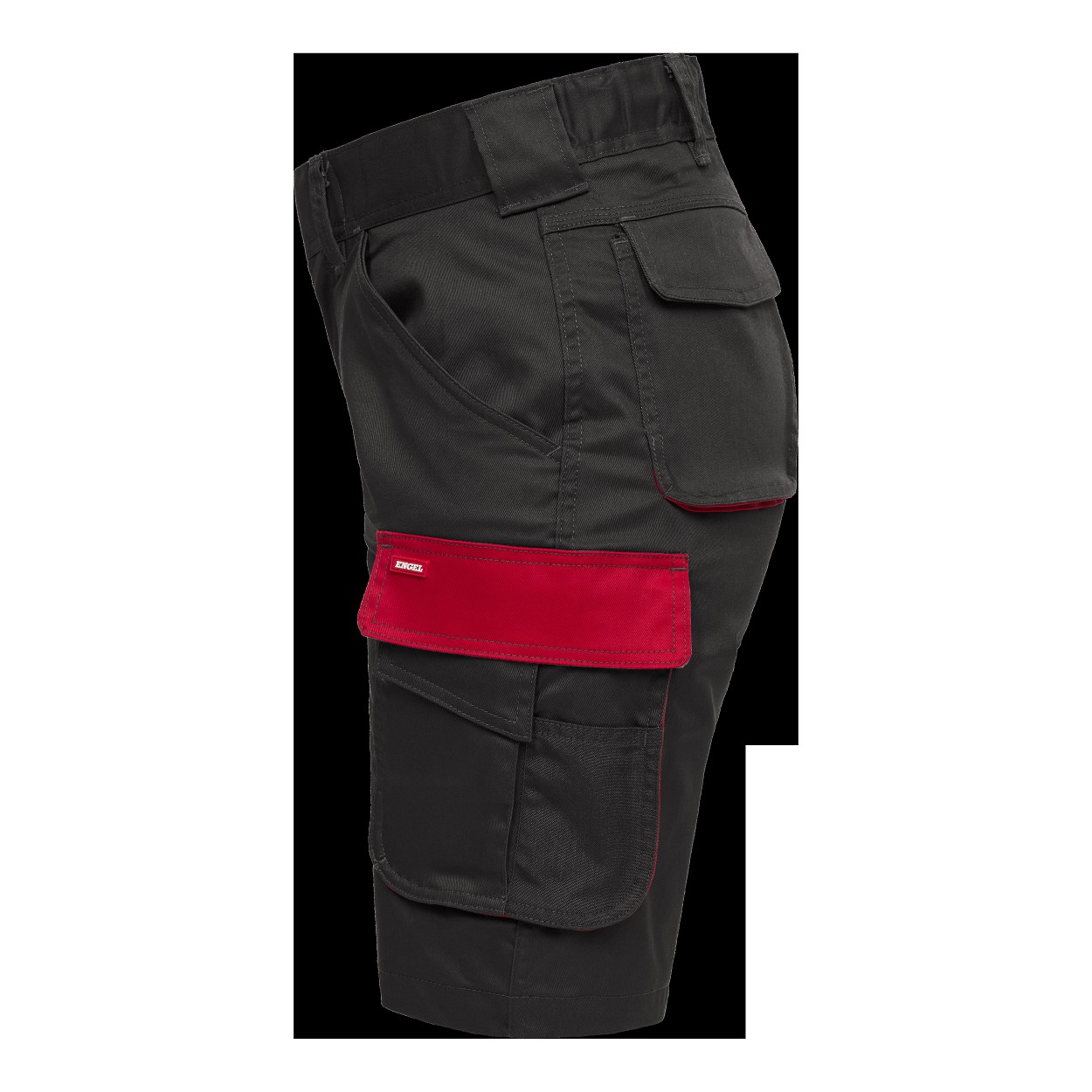 ENGEL Galaxy Damen Arbeitsshorts mit 2-Wege-Stretch in Anthrazit Grau/Tomato Red, Größe 36