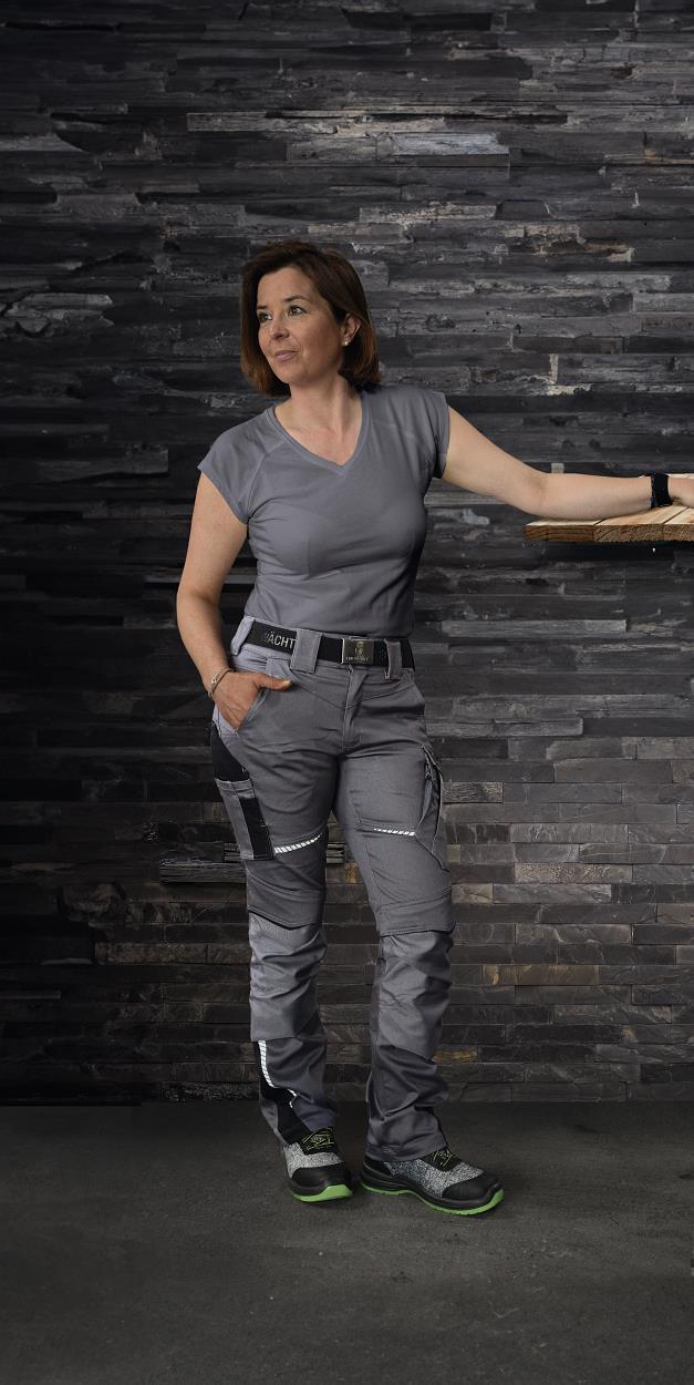 Damen-Bundhose Flex Line Grau/Schwarz FLXDH, Gr. 52 von Leibwächter