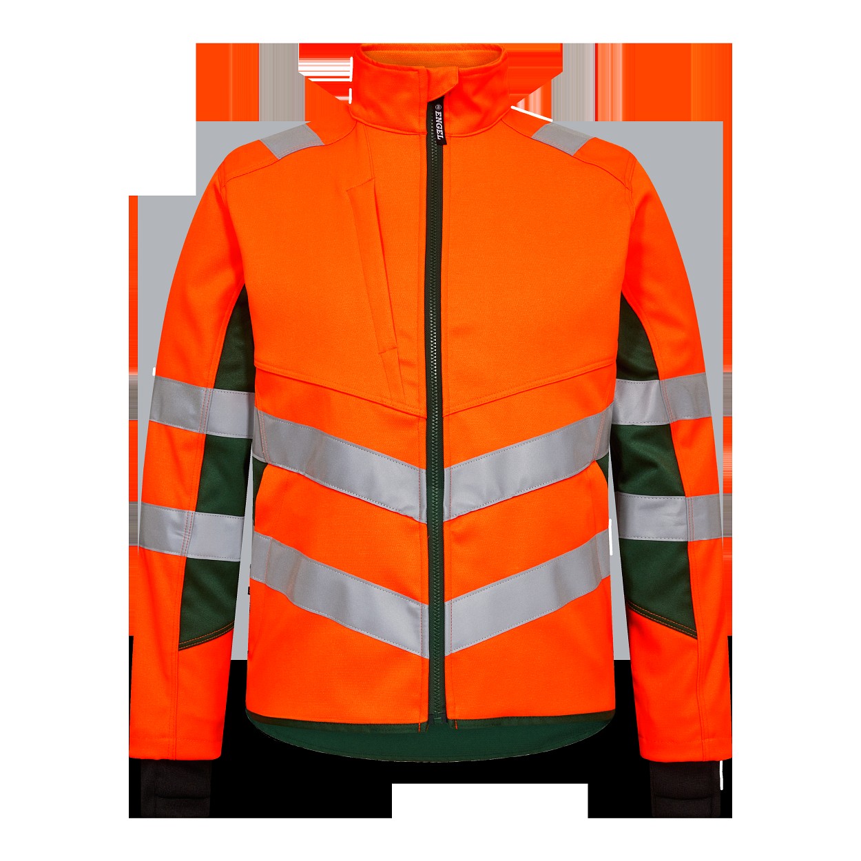 ENGEL Safety Arbeitsjacke mit 2-Wege-Stretch in Orange/Grün, Größe XS