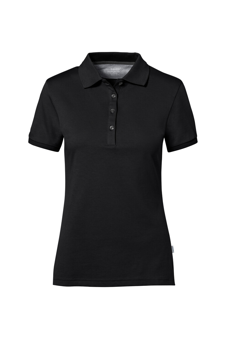 HAKRO 214 COTTON TEC® Damen Poloshirt in Schwarz, Größe 3XL