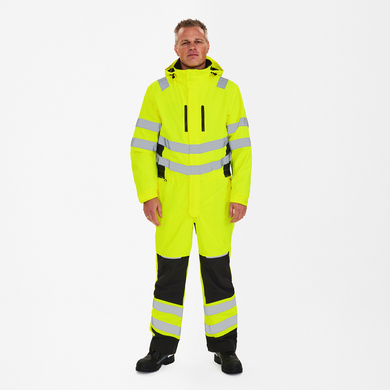 ENGEL Safety Winteroverall in Gelb/Schwarz, Größe 2XL
