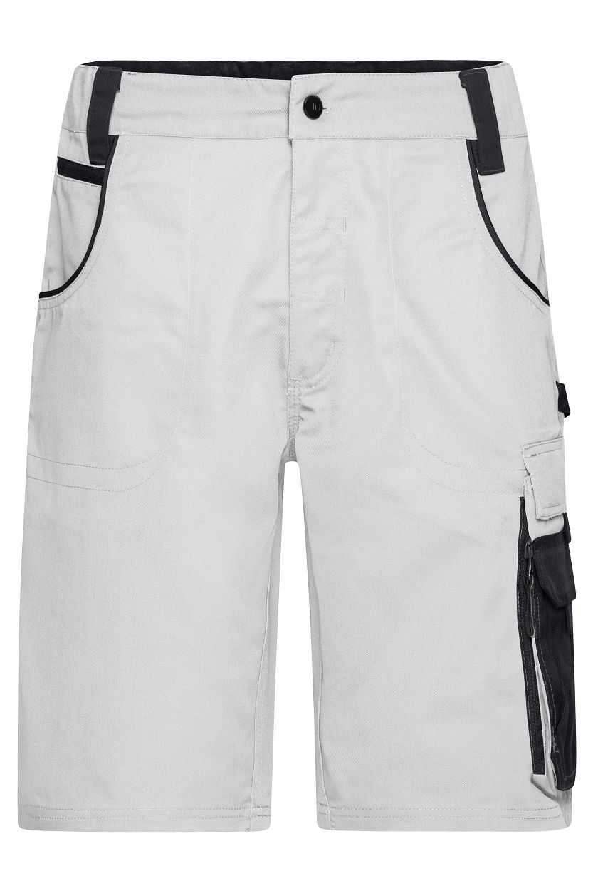 Workwear Bermudas - STRONG - "JN835" in White/Carbon, Größe 62 - Daiber