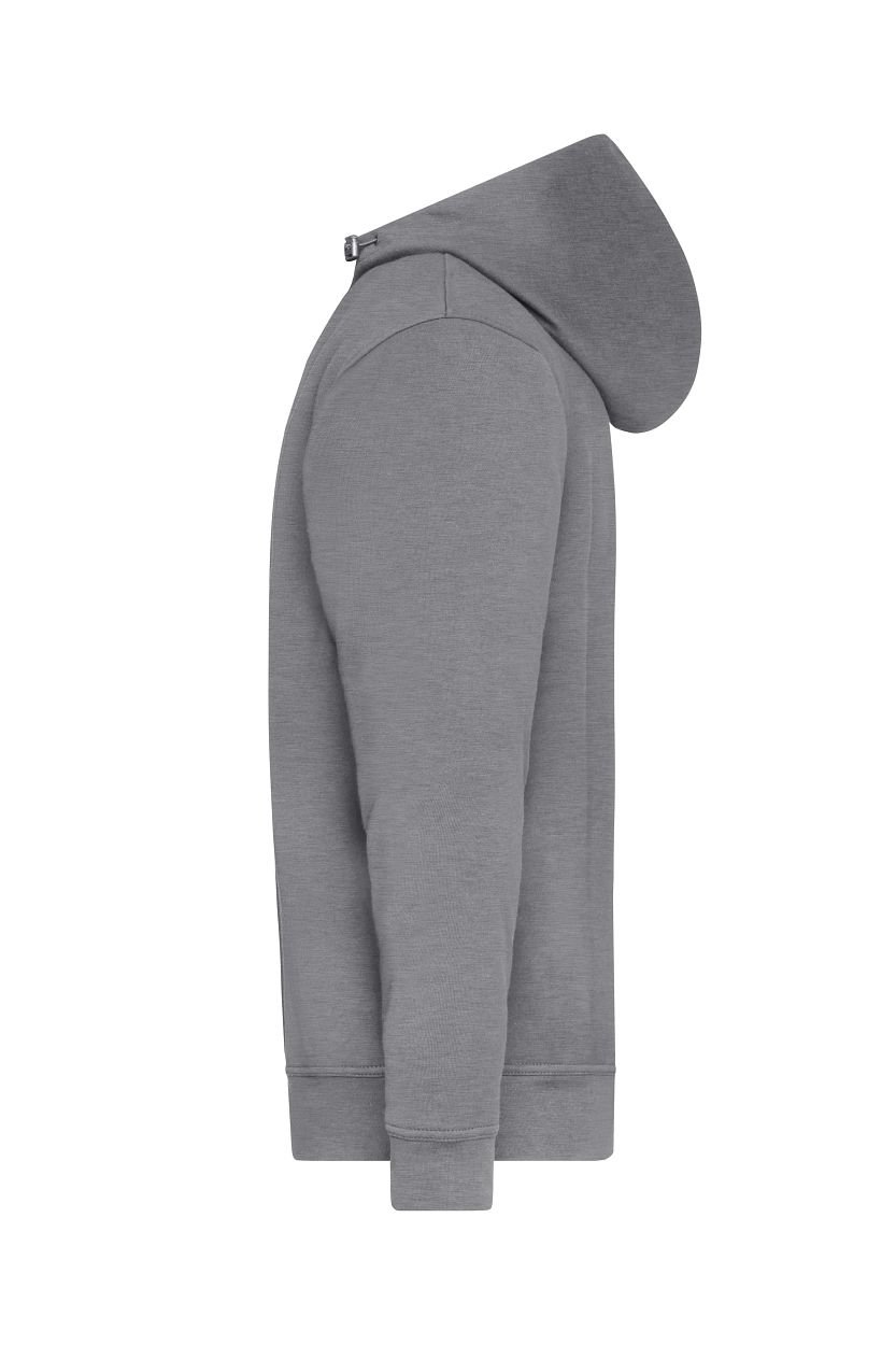 ORGANIC Workwear Half-Zip Hoody OCS Blended "JN839" in Light-Melange, Größe 6XL - Daiber