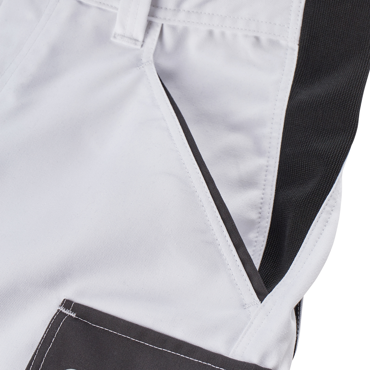 ENGEL Galaxy Damen Latzhose in Weiss/Anthrazit Grau, Größe 48