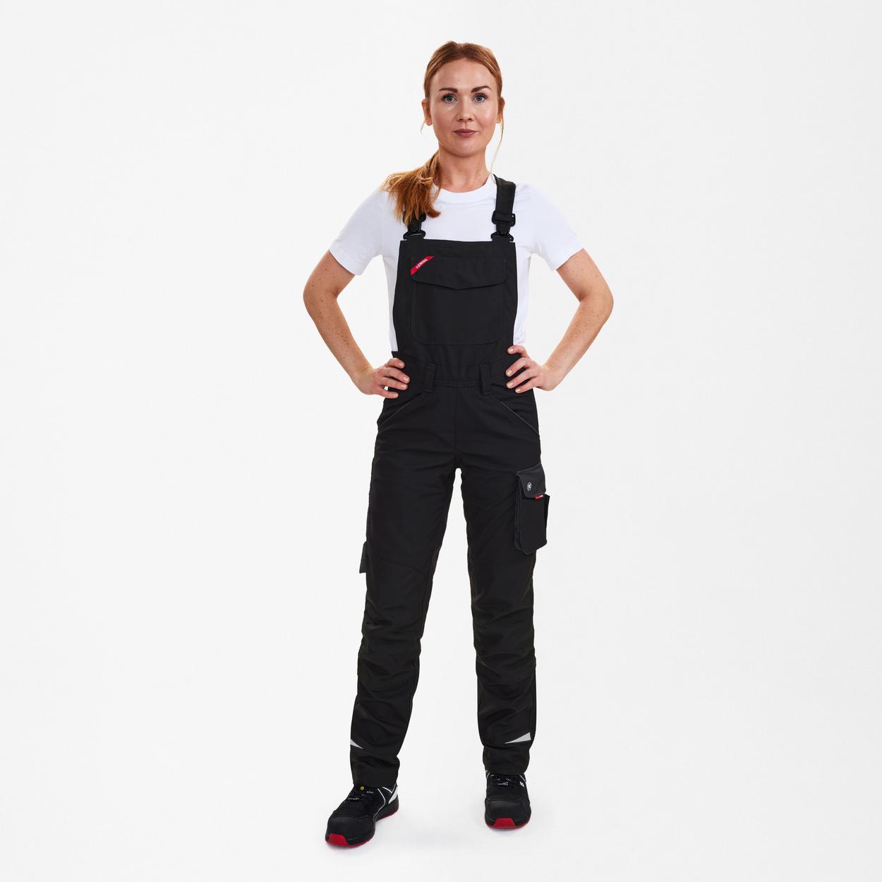 ENGEL Galaxy Damen Latzhose in Schwarz/Anthrazit Grau, Größe 48