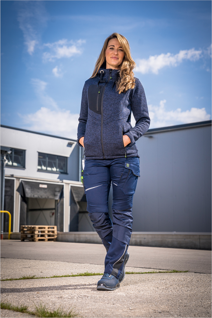 Damen-Bundhose Flex Line Marine/Schwarz FLXDH, Gr. 52 von Leibwächter