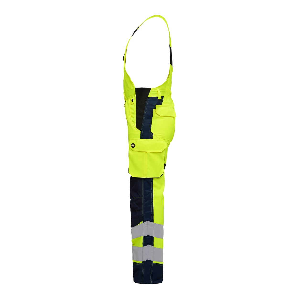 ENGEL Safety Light Damen Latzhose in Gelb/Blue Ink, Größe 48