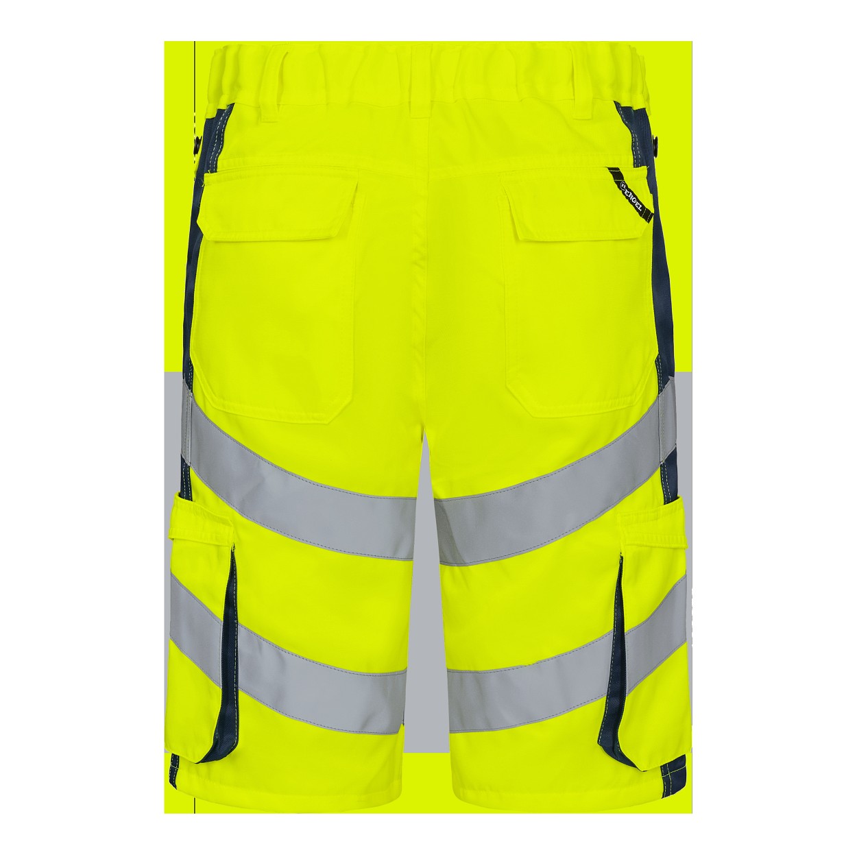 ENGEL Safety Light Arbeitsshorts in Gelb/Blue Ink, Größe 54