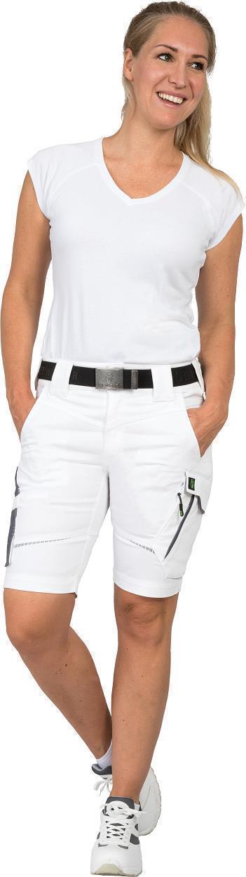 Damen Shorts Flex Line Weiß/Grau FLXDK, Gr. 52 von Leibwächter