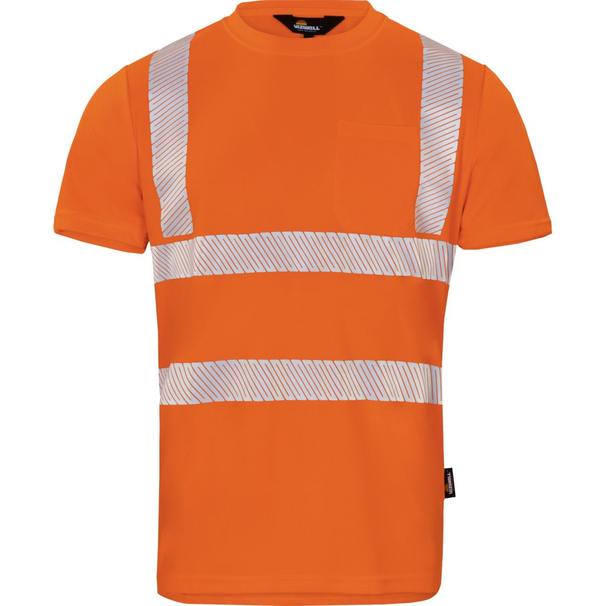 Warnschutz-T-Shirt leuchtorange in Gr. L von Vizwell