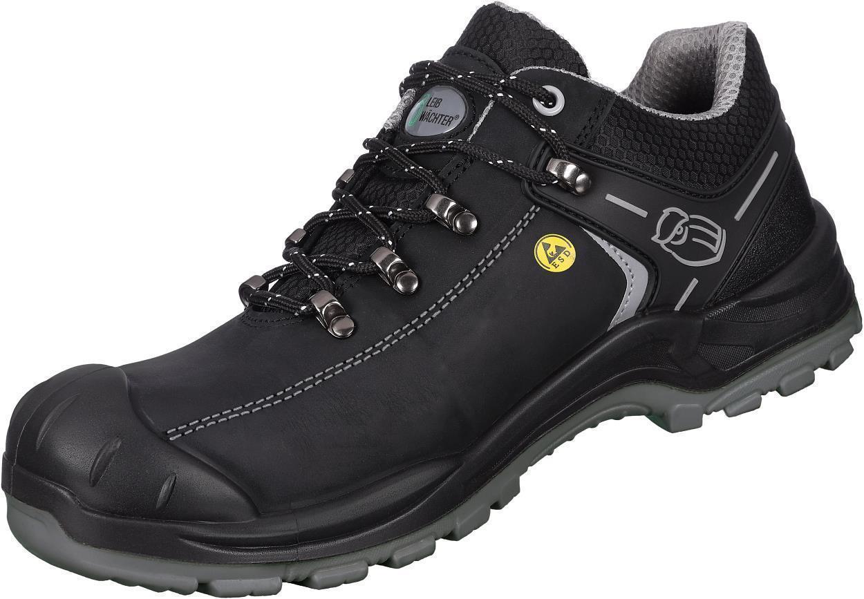 Halbschuh L3122 Leipzig in Schwarz/Grau, Gr. 48 von Leibwächter