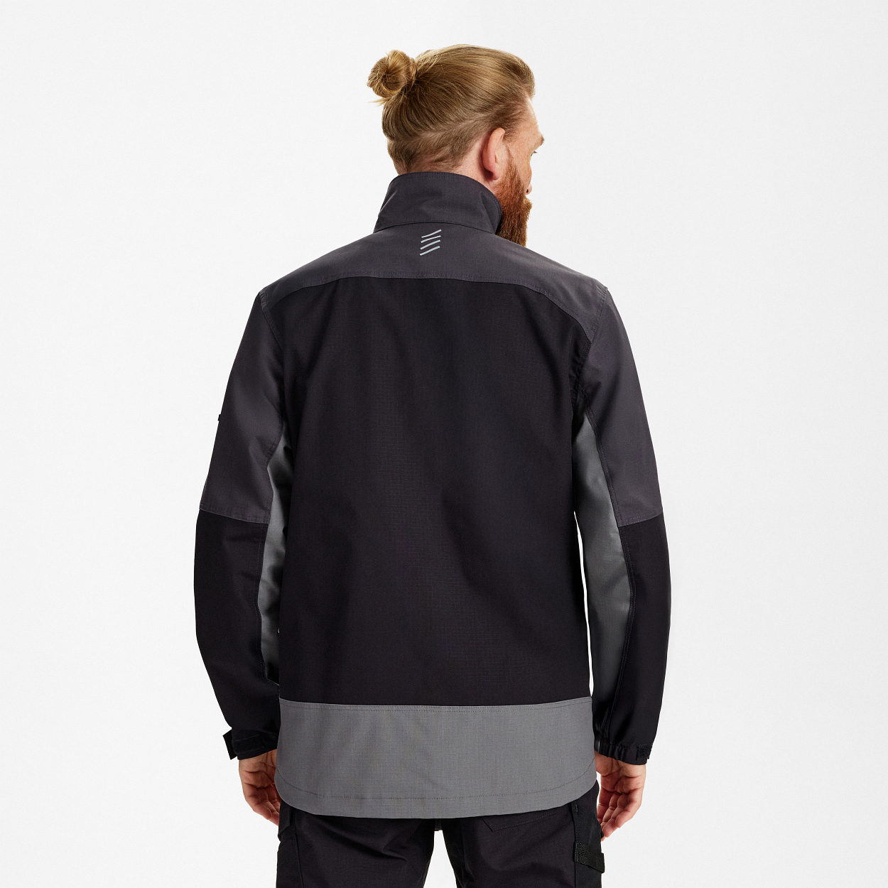 Entire Arbeitsjacke mit Stretch in Schwarz/Anthrazit Grau, Größe XS