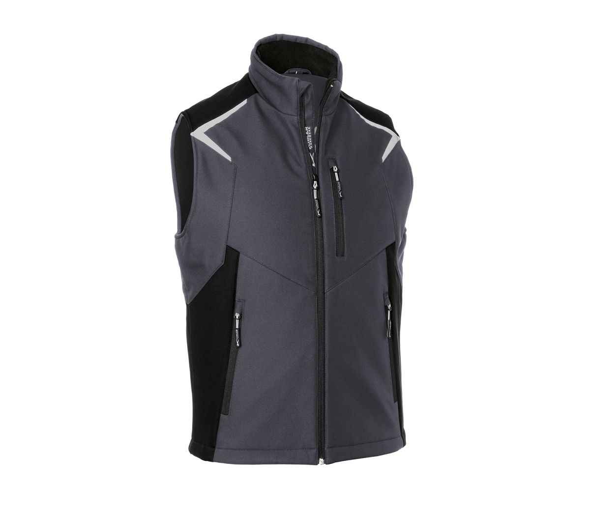 KÜBLER BODYFORCE Softshell Weste in Anthrazit / Schwarz, Größe 3XL