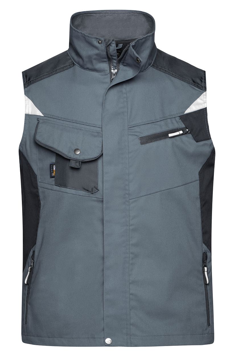 Workwear Vest - STRONG - "JN822" in Carbon/Black, Größe 6XL - Daiber