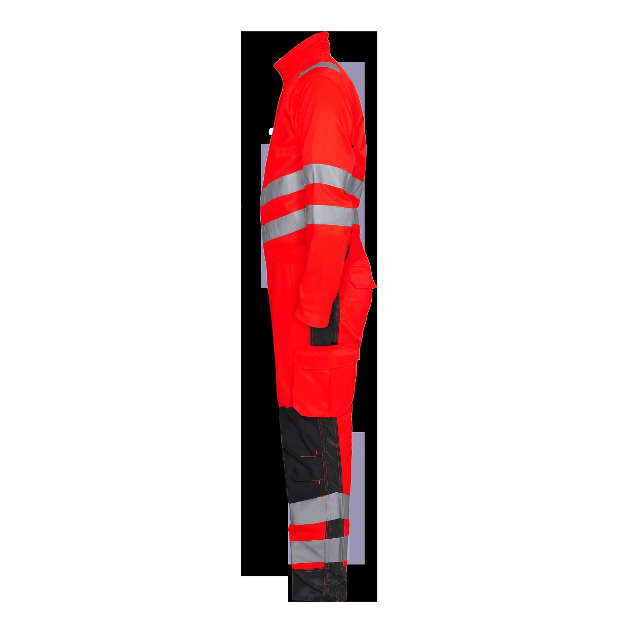 ENGEL Safety Light Overall in Rot/Schwarz, Größe 5XL