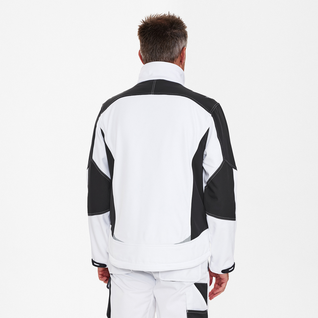 ENGEL Galaxy Softshelljacke in Weiss/Anthrazit Grau, Größe XS