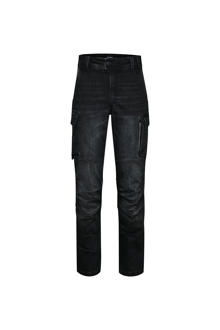 HAKRO 734S Worker Jeanshose Dyneema® X Stretch ECO "kurz" in schwarz, Größe 6XL